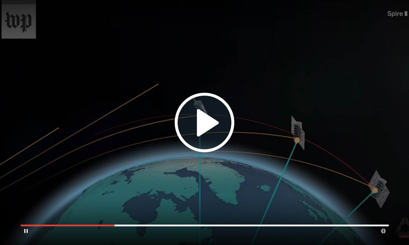 World Map of Space Satellites linked to Youtube Video